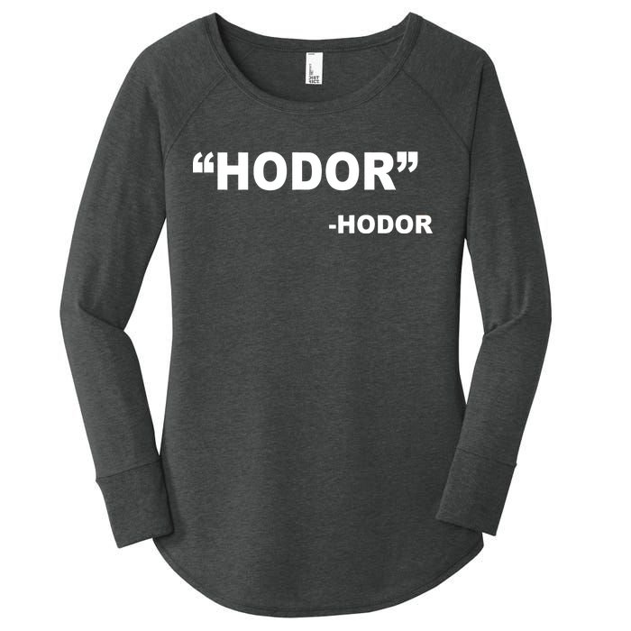 Hodor Logo Women's Perfect Tri Tunic Long Sleeve Shirt