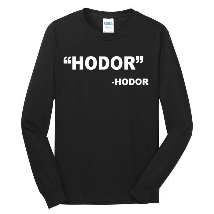 Hodor Logo Tall Long Sleeve T-Shirt