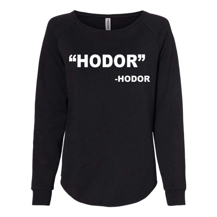 Hodor Logo Womens California Wash Sweatshirt