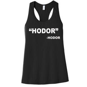 Hodor Logo Women's Racerback Tank