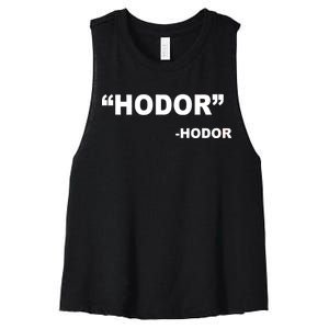 Hodor Logo Women's Racerback Cropped Tank