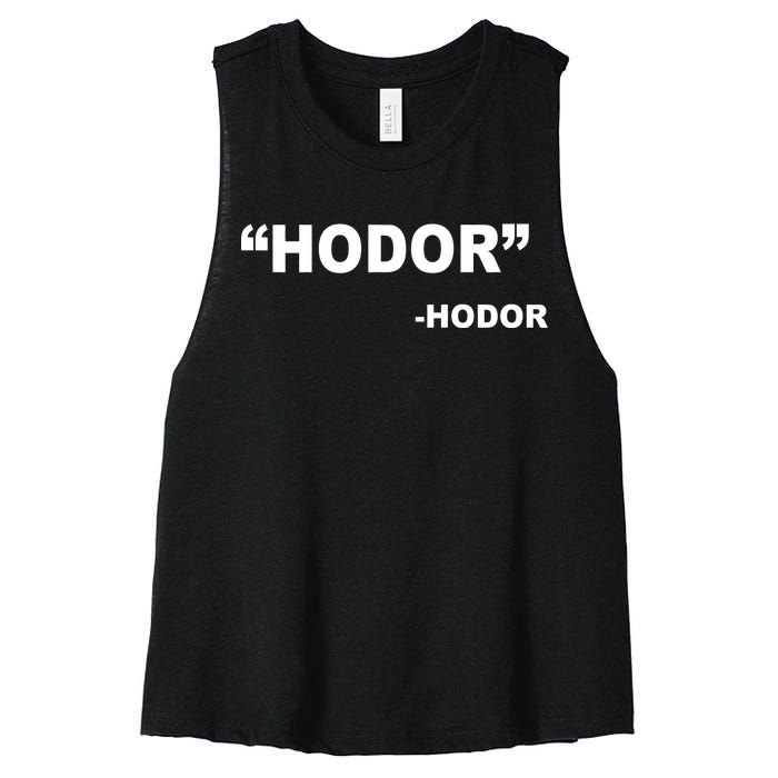 Hodor Logo Women's Racerback Cropped Tank