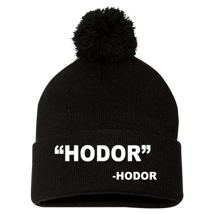 Hodor Logo Pom Pom 12in Knit Beanie