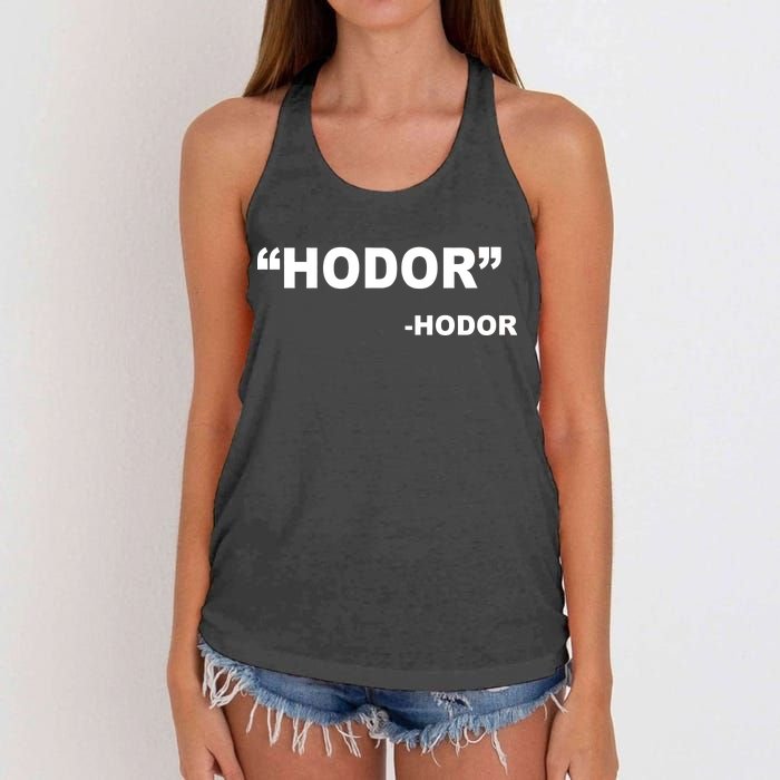 Hodor Logo Women's Knotted Racerback Tank