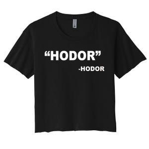 Hodor Logo Women's Crop Top Tee