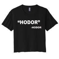 Hodor Logo Women's Crop Top Tee