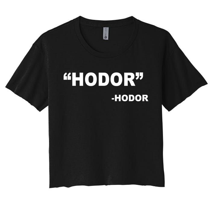 Hodor Logo Women's Crop Top Tee