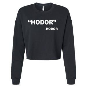 Hodor Logo Cropped Pullover Crew