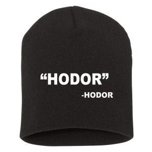 Hodor Logo Short Acrylic Beanie