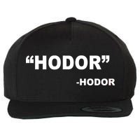 Hodor Logo Wool Snapback Cap