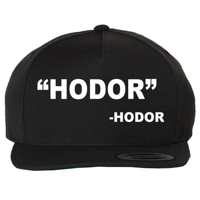 Hodor Logo Wool Snapback Cap