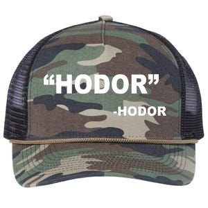 Hodor Logo Retro Rope Trucker Hat Cap