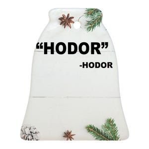 Hodor Logo Ceramic Bell Ornament