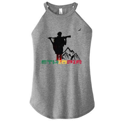 Honor Of Ethiopia Premium Women’s Perfect Tri Rocker Tank