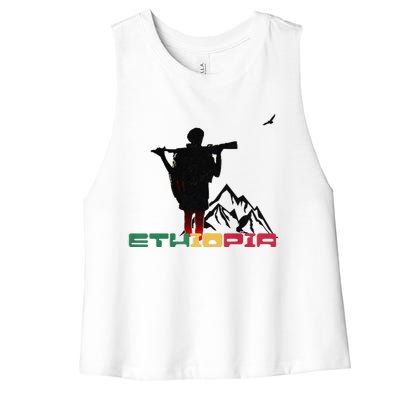 Honor Of Ethiopia Premium Women's Racerback Cropped Tank