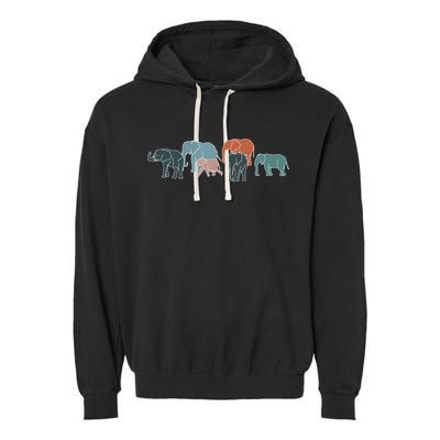 Herd Of Elephants For Africa And Elephant Lovers Garment-Dyed Fleece Hoodie