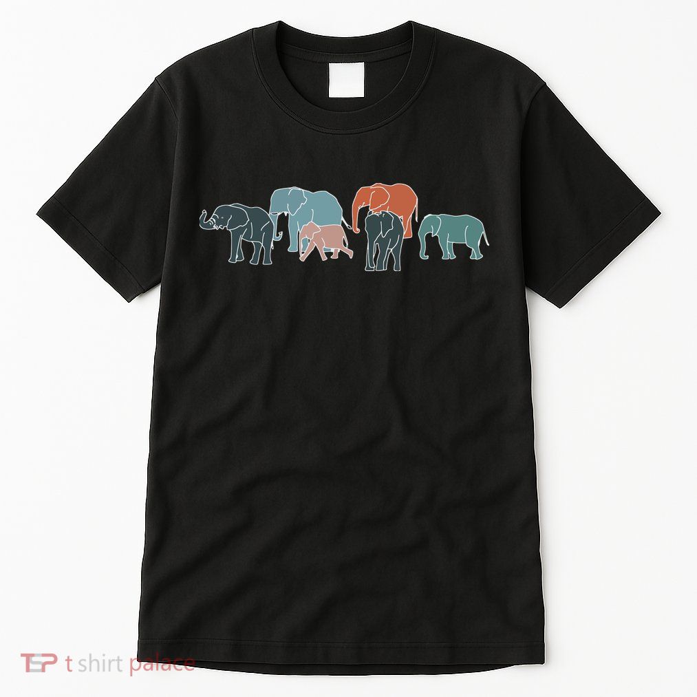 Herd Of Elephants For Africa And Elephant Lovers Tall T-Shirt