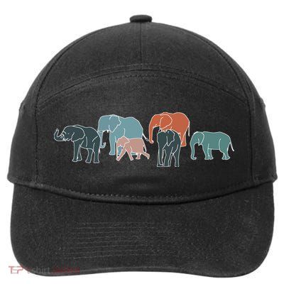 Herd Of Elephants For Africa And Elephant Lovers 7-Panel Snapback Hat