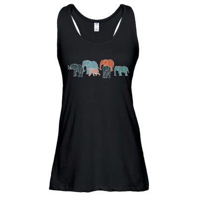 Herd Of Elephants For Africa And Elephant Lovers Ladies Essential Flowy Tank