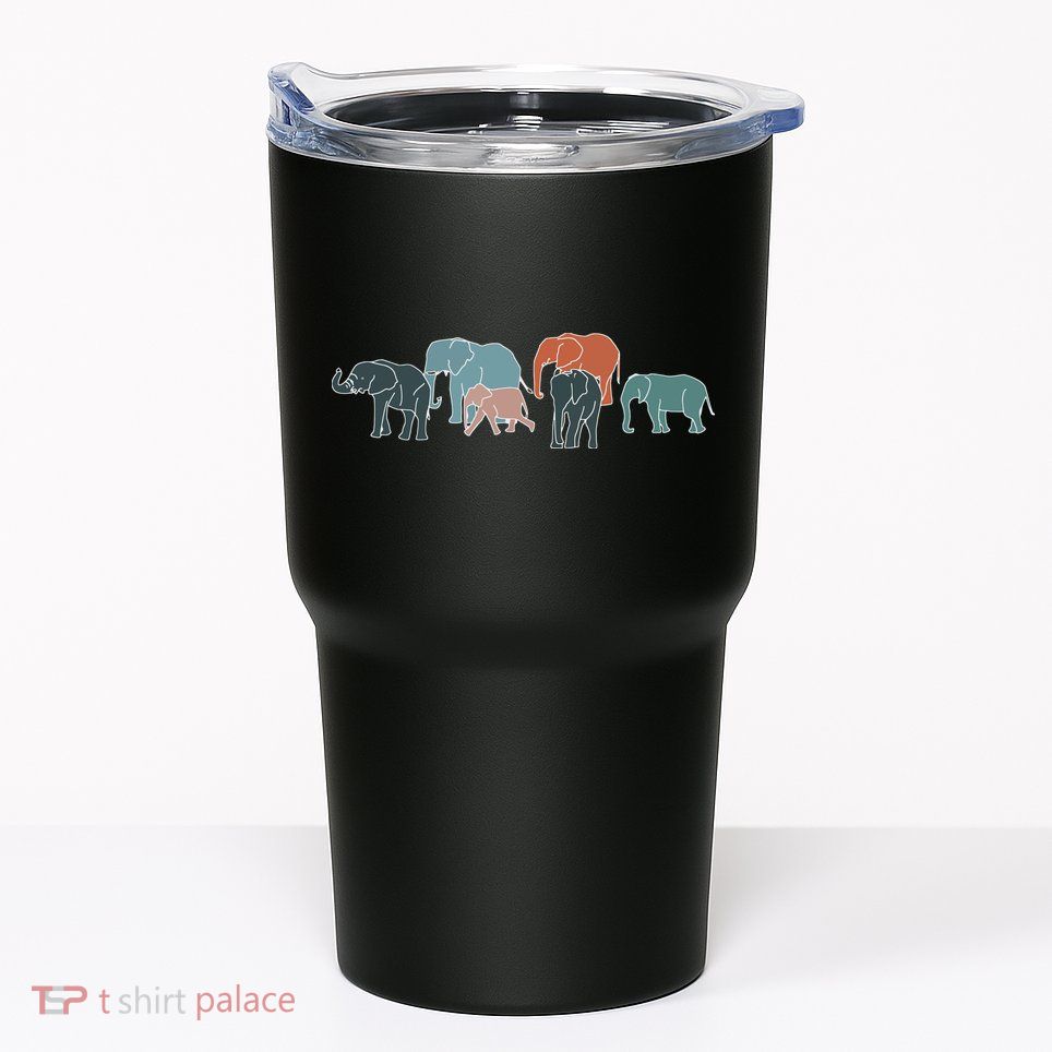 Herd Of Elephants For Africa And Elephant Lovers Tumbler