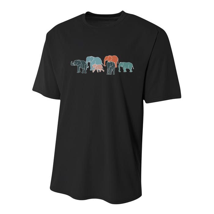 Herd Of Elephants For Africa And Elephant Lovers Youth Performance Sprint T-Shirt