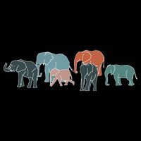 Herd Of Elephants For Africa And Elephant Lovers Cropped Pullover Crew