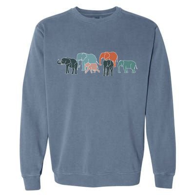 Herd Of Elephants For Africa And Elephant Lovers Garment-Dyed Sweatshirt