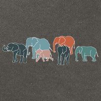 Herd Of Elephants For Africa And Elephant Lovers Cotton Canvas Backpack