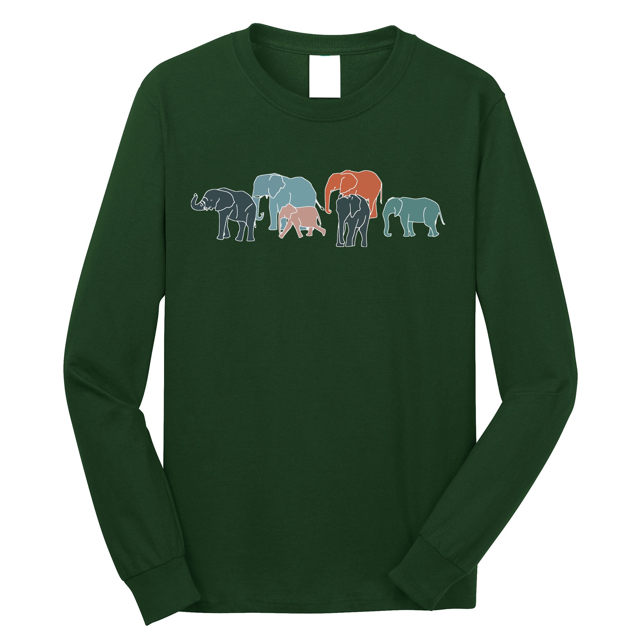 Herd Of Elephants For Africa And Elephant Lovers Long Sleeve Shirt