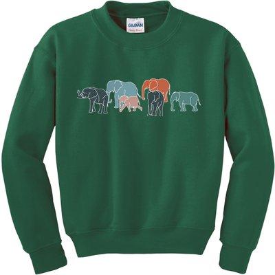 Herd Of Elephants For Africa And Elephant Lovers Kids Sweatshirt