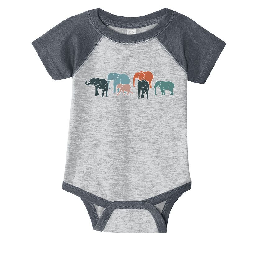 Herd Of Elephants For Africa And Elephant Lovers Infant Baby Jersey Bodysuit
