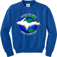 Heaven On Earth Upper Peninsula Michigan Yoopers 906 Cute Gift Kids Sweatshirt