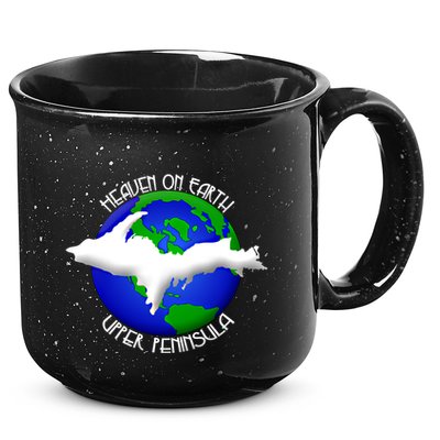 Heaven On Earth Upper Peninsula Michigan Yoopers 906 Cute Gift 15oz Campfire Ceramic Mug
