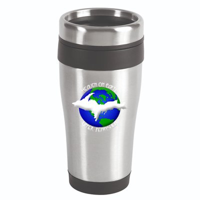 Heaven On Earth Upper Peninsula Michigan Yoopers 906 Cute Gift 16oz Travel Tumbler