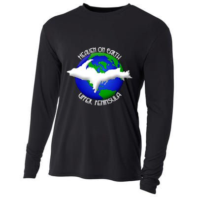 Heaven On Earth Upper Peninsula Michigan Yoopers 906 Cute Gift Cooling Performance Long Sleeve Crew