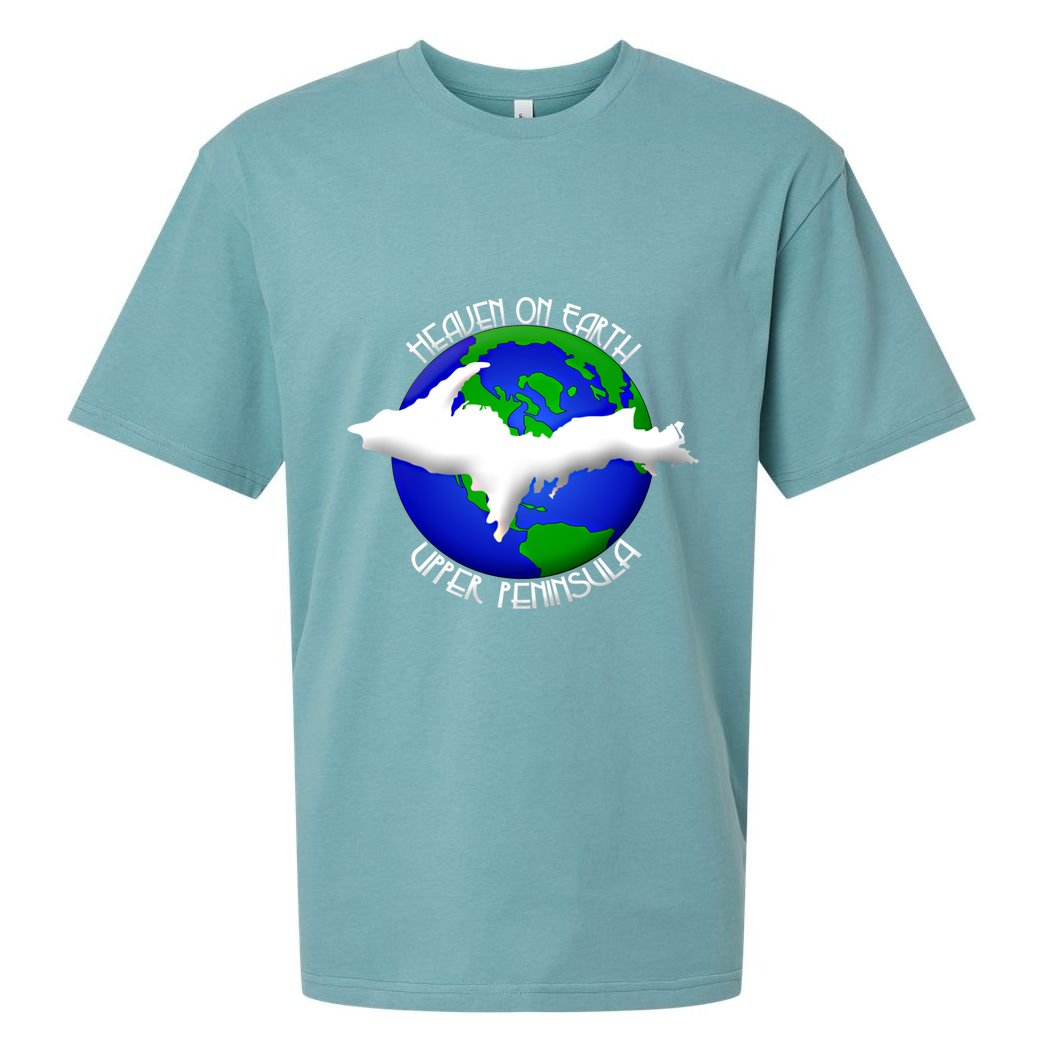 Heaven On Earth Upper Peninsula Michigan Yoopers 906 Cute Gift Sueded Cloud Jersey T-Shirt