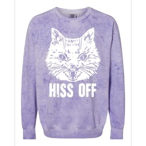 Hiss Off Funny Cat Lover Gift Colorblast Crewneck Sweatshirt