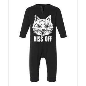 Hiss Off Funny Cat Lover Gift Infant Fleece One Piece