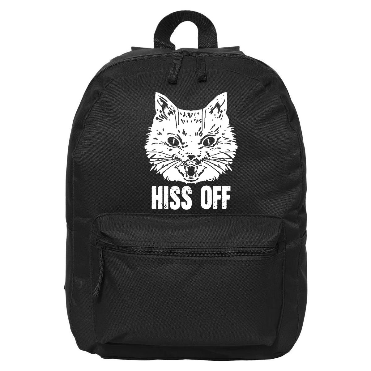 Hiss Off Funny Cat Lover Gift 16 in Basic Backpack