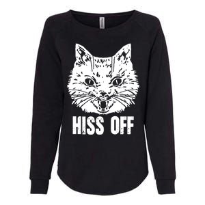 Hiss Off Funny Cat Lover Gift Womens California Wash Sweatshirt