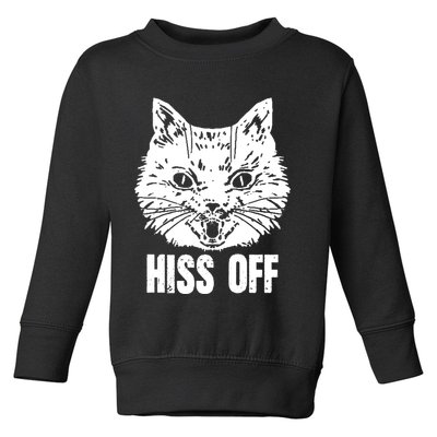 Hiss Off Funny Cat Lover Gift Toddler Sweatshirt