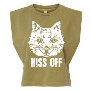 Hiss Off Funny Cat Lover Gift Garment-Dyed Women's Muscle Tee