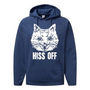 Hiss Off Funny Cat Lover Gift Performance Fleece Hoodie