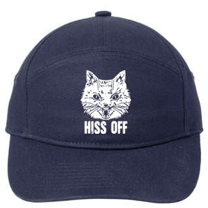 Hiss Off Funny Cat Lover Gift 7-Panel Snapback Hat