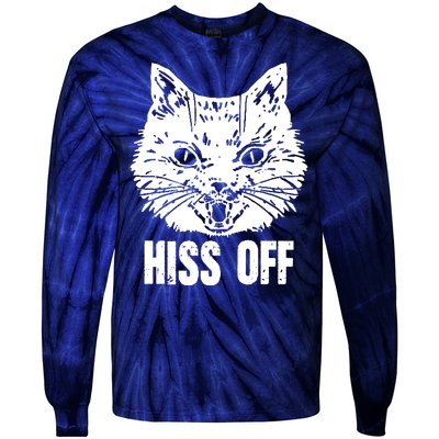 Hiss Off Funny Cat Lover Gift Tie-Dye Long Sleeve Shirt