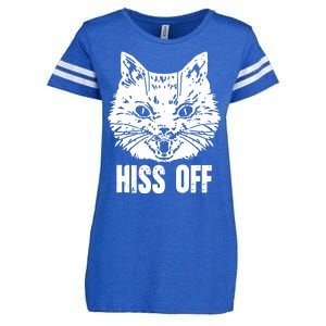 Hiss Off Funny Cat Lover Gift Enza Ladies Jersey Football T-Shirt