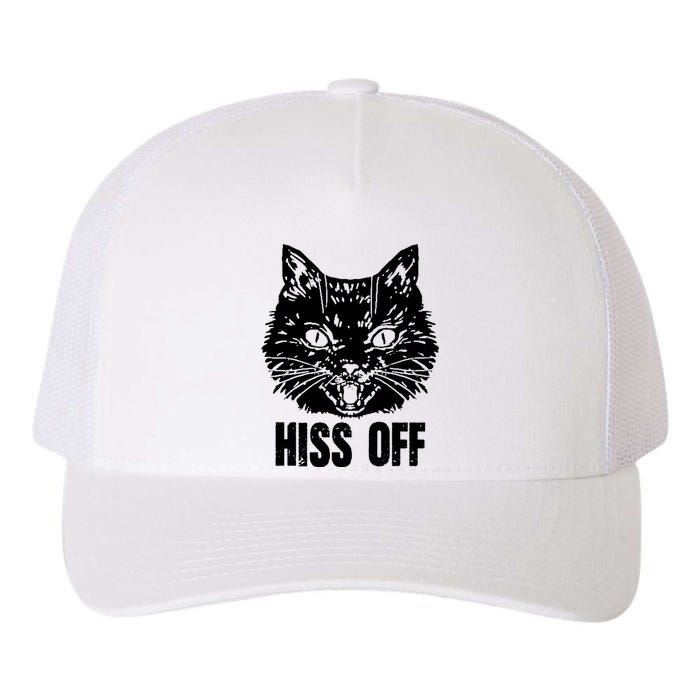 Hiss Off Funny Cat Lover Gift Yupoong Adult 5-Panel Trucker Hat