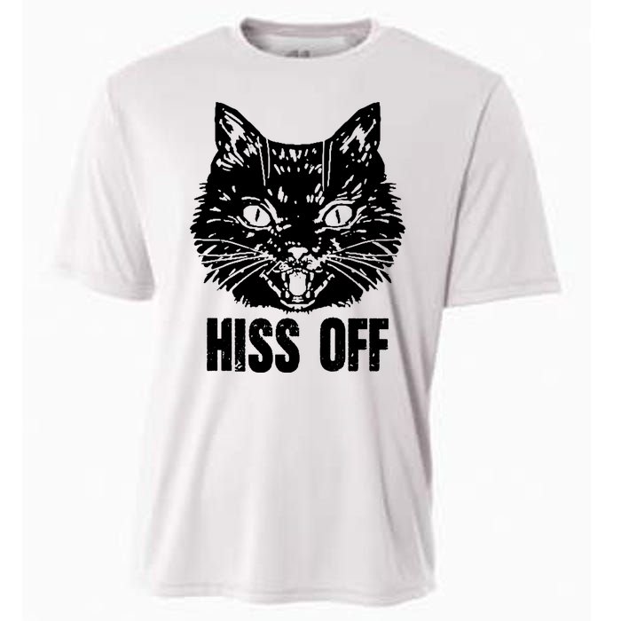 Hiss Off Funny Cat Lover Gift Cooling Performance Crew T-Shirt