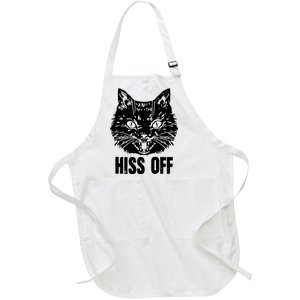 Hiss Off Funny Cat Lover Gift Full-Length Apron With Pockets