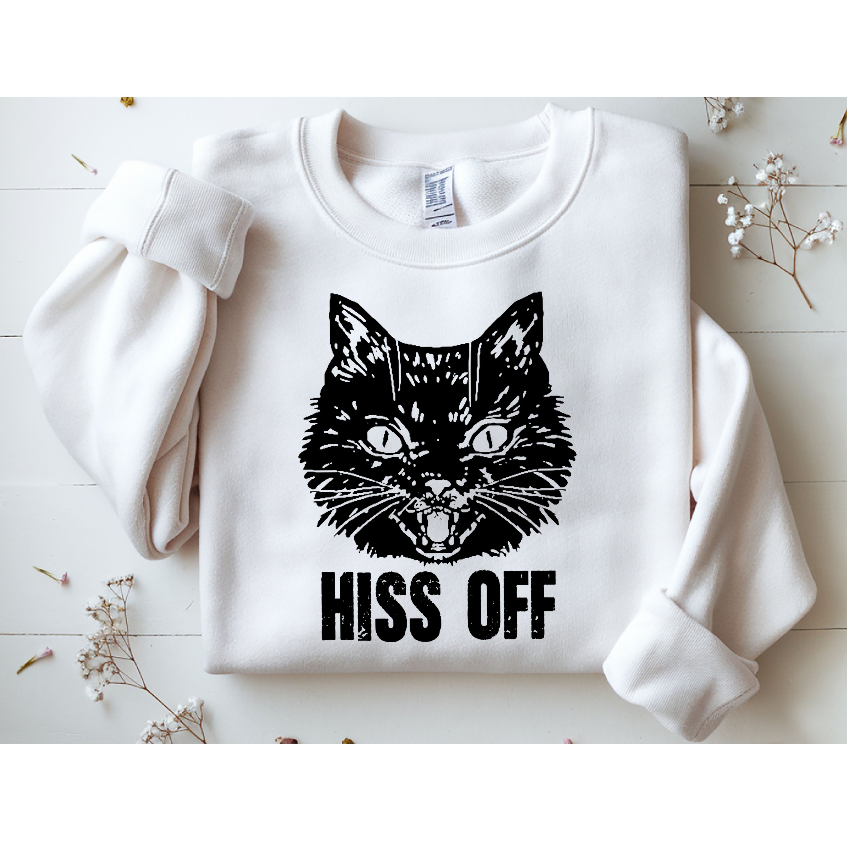 Hiss Off Funny Cat Lover Gift Sweatshirt